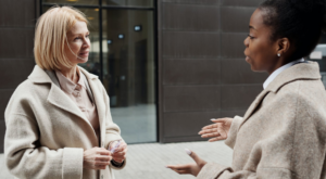 women talking